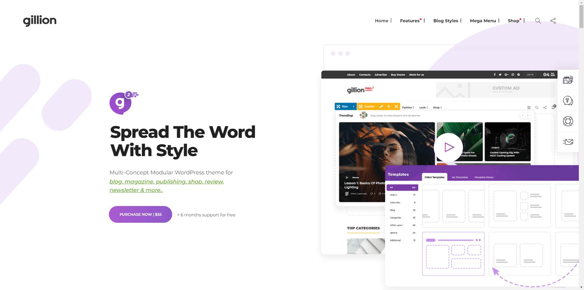 Gillion - Multi-Concept Blog Template