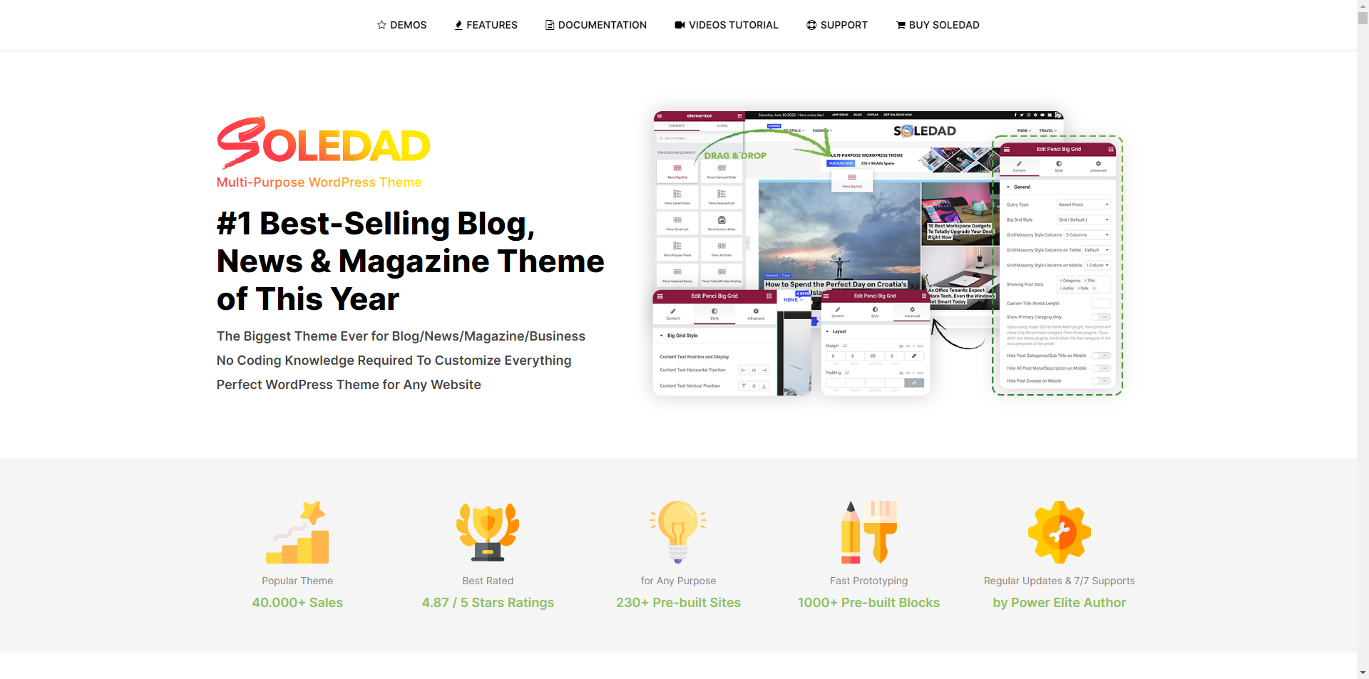 Soledad - Multi-Concept Blog Template